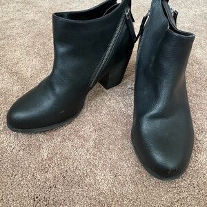 Torrid Black Ankle Booties with Zipper Detail